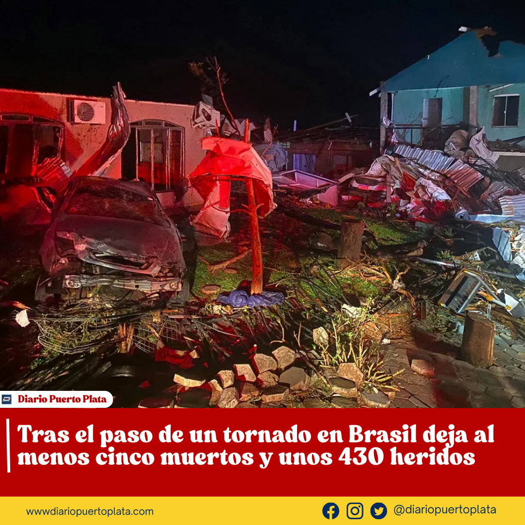 Tras el paso de un tornado en Brasil deja al menos cinco muertos y unos ...